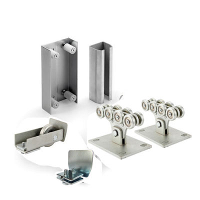 8 rodas pequenas galvanizadas de prata de aço dos transportes para a roda da porta do modilhão do sistema da automatização da porta de deslizamento