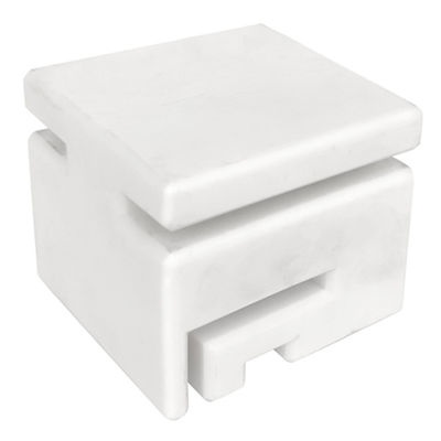 bloco de guia de nylon 75mm da porta de deslizamento de 74x76x62.2mm brancos