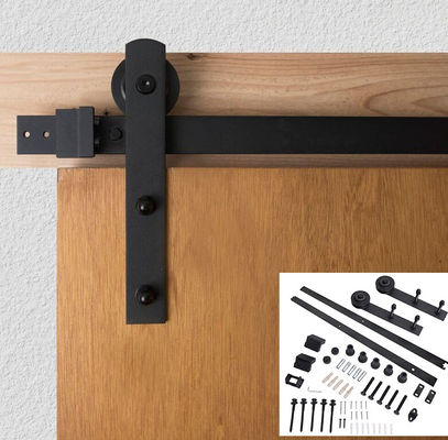 Eu dou forma à trilha preta Kit For Single Door do hardware da porta de celeiro