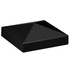 Tampões pretos de Matte Finish Powder Pyramid Post para a cerca de madeira do cargo