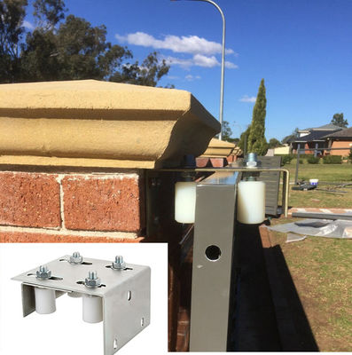 A parte superior ajustável dos rolos de guia da porta de corrediça aparafusou o nylon duro preto