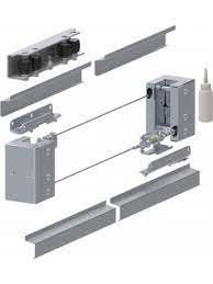 Hardware telescópico galvanizado 3M automático 4M da porta de deslizamento da porta dobro