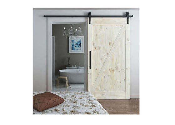 Ferragens para portas de celeiro interiores deslizantes com acabamento combinando com trilhos