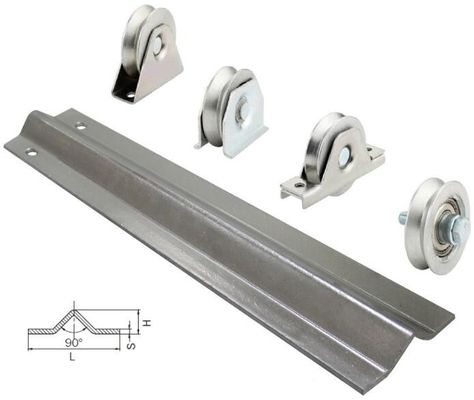 Hardware e rolos Recessed da trilha da porta de deslizamento do guia 55mm