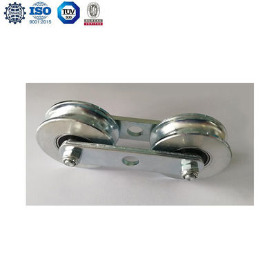 ISO9001 galvanizou a polia do trole do rolo do cabo aéreo da banana com as correntes para a exploração agrícola da banana
