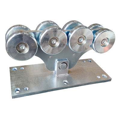 Grande aço galvanizado rolos deslizante do transporte 8 113mm da roda da porta do modilhão