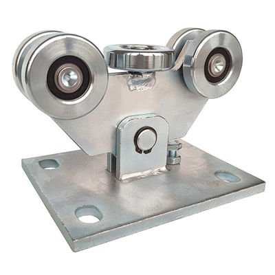 os rolos de 60mm galvanizaram a roda deslizante de aço do apoio da porta do modilhão