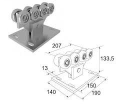 O metal do aço do hardware da roda do rolo da porta de corrediça do modilhão passa 8 a roda das rodas 10