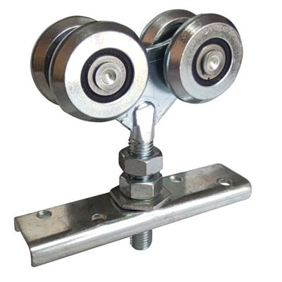 Os quatro rolos de prata deslizam rolos de porta de suspensão 44mm com a placa do centro da forja