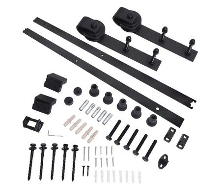 Rodas resistentes do trole da porta de celeiro do hardware da porta do celeiro de 11 pés 12ft e para suportar a montagem superior