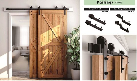 11 Ft 10 Ft que emendam o hardware dobro da porta de celeiro para os armários que penduram o sistema de trilha da porta    3 medidores