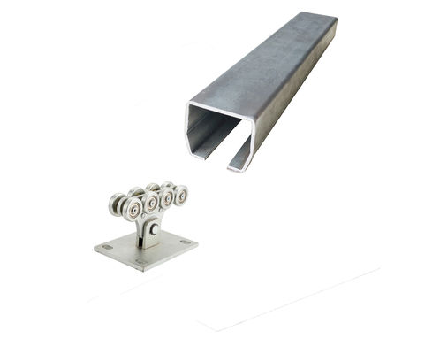 6m pequenos 6 medidores passam o hardware de sistema galvanizado de prata da trilha da porta do modilhão