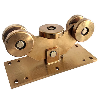 O transporte de aço galvanizado da porta de deslizamento do modilhão roda 126mm 5 rolos resistentes