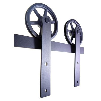 Trilho deslizante preto do hardware da porta de celeiro do hardware da porta do celeiro de 10 pés para armários