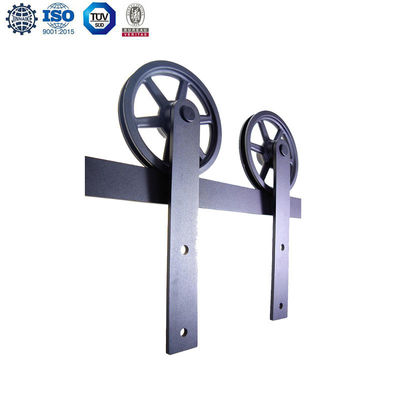 Trilho deslizante preto do hardware da porta de celeiro do hardware da porta do celeiro de 10 pés para armários
