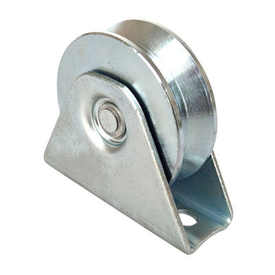 a diferença faz sob medida o sulco que de Y o único rolamento galvanizou a roda de aço do apoio da porta de deslizamento com suporte exterior