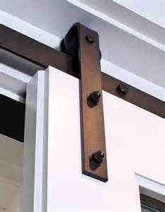 trilha de Bent Strap Barn Door Hardware Kit Sliding Gate Rollers And do preto 80kg-100kg