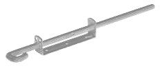 Chrome interno Recessed o parafuso 6" 140mm da porta deslizante