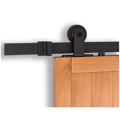 2,25 preto deslizante do hardware da porta de celeiro do dobro grosso da montagem 8ft do teto do hardware da porta do celeiro
