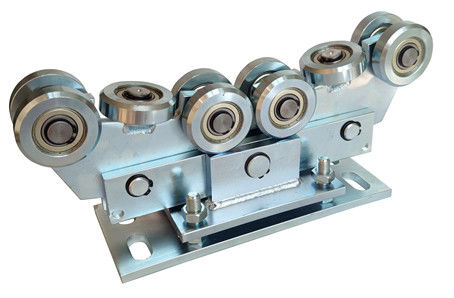 Rodas elétricas do jogo 10 da porta de deslizamento do modilhão para 80x80 a placa ajustável do rolo do transporte do trilho 68mm