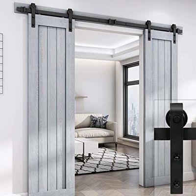 Dobro 144 polegadas 12 pés um desvio de 6,6 Ft que desliza ganchos Kit Interior do hardware da porta de celeiro