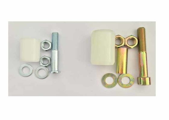 Rodas de nylon plásticas dos rolos de guia brancas e pretas com parafuso 40x250mm