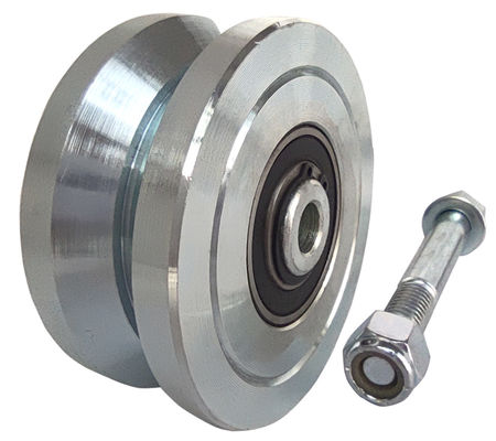 3&quot; 4&quot; 6&quot; roda da porta do V-sulco para o aço contínuo das trilhas da porta de deslizamento do V-perfil 3000 libras 5000 libras