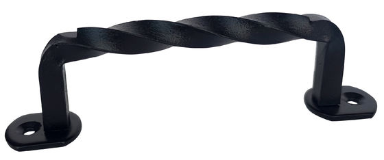 Hardware preto 6 1/5&quot; de aço da porta do celeiro puxadores da porta e trações do celeiro da torção