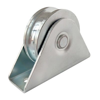 3 a porta de deslizamento da polegada 75mm que carrega o sulco resistente das rodas U galvanizou o aço