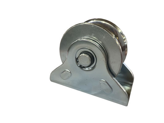 Rolamentos dobro da roda da porta de deslizamento com o suporte exterior para a trilha de V