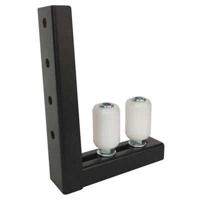 o suporte de guia da porta de deslizamento de 40x60mm nylon branco preto de 90 graus ajusta