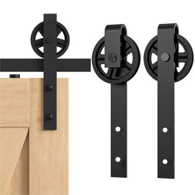 5.5ft trilha do plano de aço carbono do armário da garagem do hardware da porta de celeiro da roda do raio de um desvio de 48 polegadas