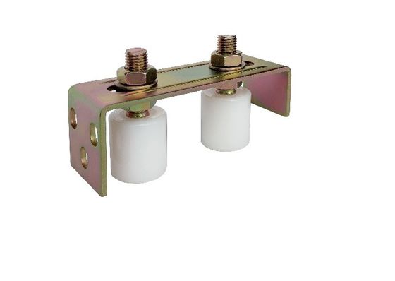 Suporte de nylon do rolo de guia de 2 rolos para a porta de deslizamento