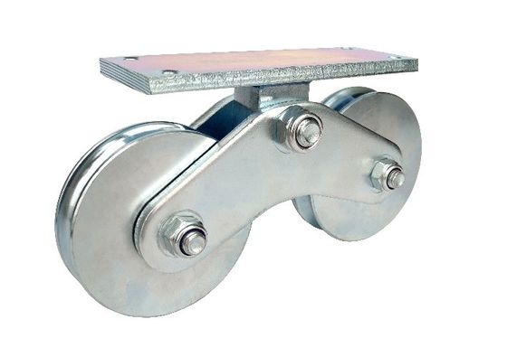 4,72 polegadas 120mm U sulcam a montagem inferior dobro resistente das rodas da porta de deslizamento