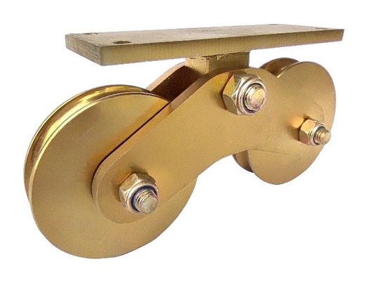 4,72 polegadas 120mm U sulcam a montagem inferior dobro resistente das rodas da porta de deslizamento
