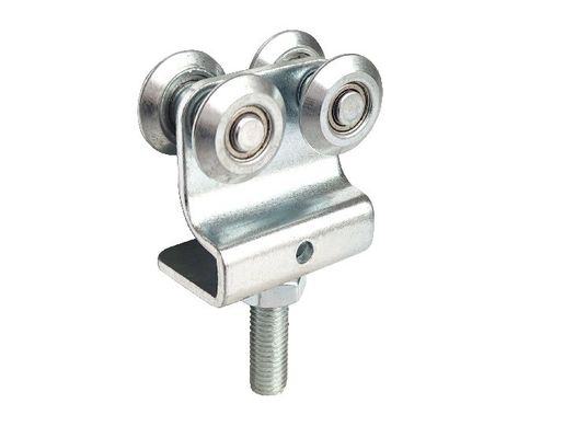 ZINCO BRANCO 4 ROLOS QUE PENDURAM O TRILHO DE SUSPENSÃO DE FIT DA PORTA QUE DESLIZA O ROLO DE PORTA DE SUSPENSÃO COM PLACA DA CURVATURA