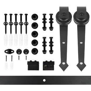 seta de aço deslizante resistente de Kit System 6.6ft do trilho da trilha do hardware da porta de armário 80kg