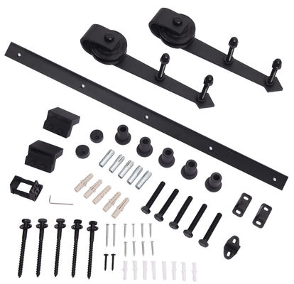 seta de aço deslizante resistente de Kit System 6.6ft do trilho da trilha do hardware da porta de armário 80kg