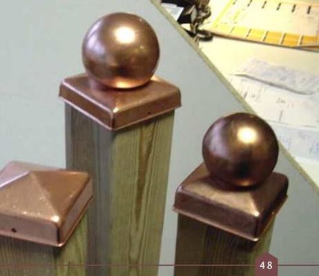 2 polegadas 2,5&quot; cerca Post Caps 6x6 7x7 4x4 5x5 8 x 8 da pirâmide do ferro de 3 1/2” com furos