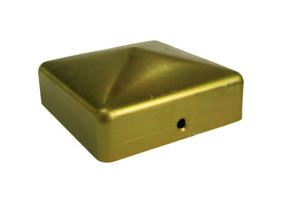 2 polegadas 2,5&quot; cerca Post Caps 6x6 7x7 4x4 5x5 8 x 8 da pirâmide do ferro de 3 1/2” com furos