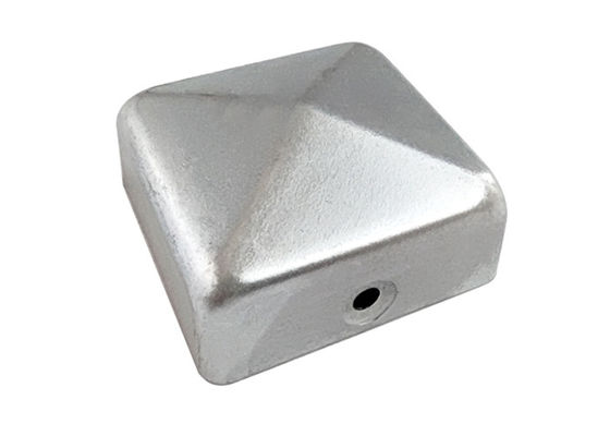 2 polegadas 2,5&quot; cerca Post Caps 6x6 7x7 4x4 5x5 8 x 8 da pirâmide do ferro de 3 1/2” com furos