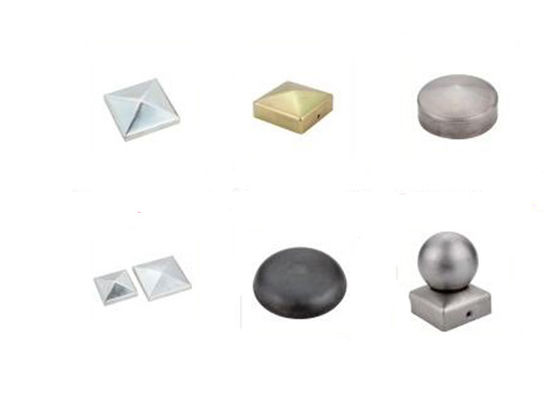 Ferro 1&quot; 1 2&quot; 3&quot; cerca quadrada Post Caps 100 x 100mm 115mm 120mm sem furos