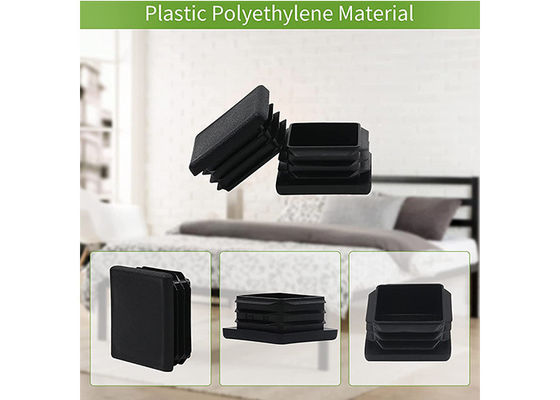 Cerca retangular Post Caps nylon plástico do preto de 75mm x de 75mm 200x200 4x4