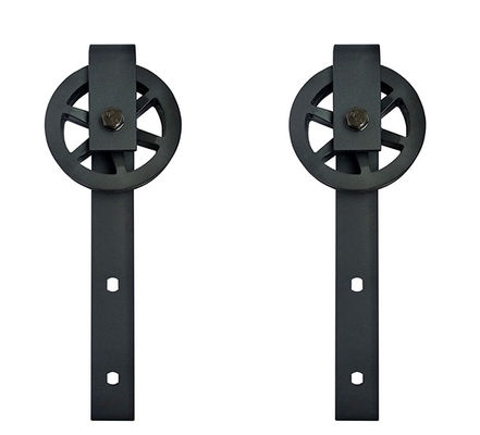 Único rolo grande preto da roda do raio dos ganchos de correia para o hardware da porta de celeiro