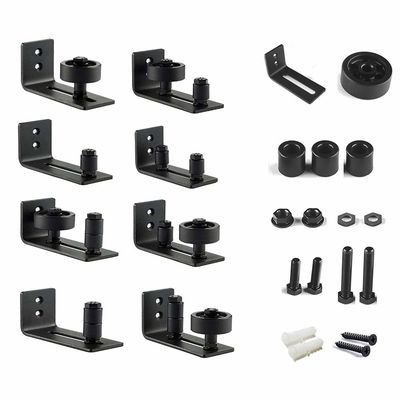 8 em guias ajustáveis de 1 assoalho do rolo da parte inferior do hardware da porta de celeiro pavimente a montagem da parede