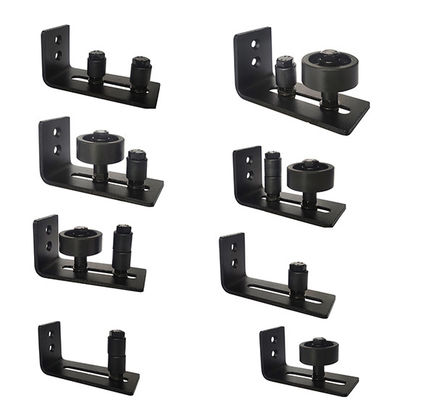 8 em guias ajustáveis de 1 assoalho do rolo da parte inferior do hardware da porta de celeiro pavimente a montagem da parede