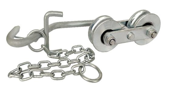 56mm galvanizou o jogo de suspensão do sistema da exploração agrícola de aço da banana dos rolos do gancho da banana