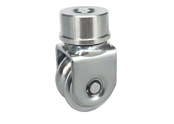 tipo grau de aço 60mm da roda do sulco v de 1320Lbs U e da trilha 360 do rolo da porta de deslizamento 80mm