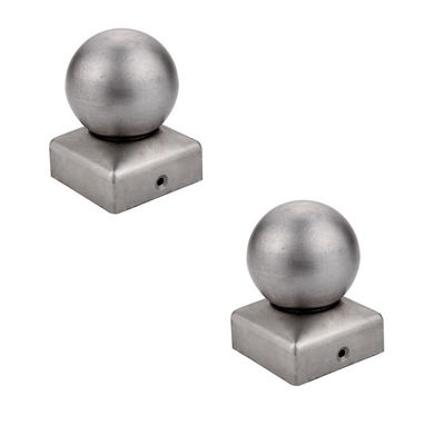 Cerca de madeira de aço esférica Post Caps Galvanized da bola 100 x 100 10cm x 10cm
