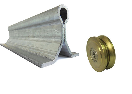 Parafuso do assoalho do metal abaixo do hardware da trilha da porta de deslizamento e do sulco encaixado rodas da forma de U